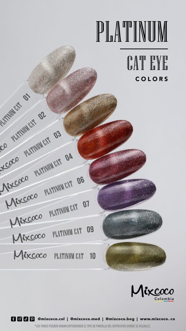 Esmalte Ojo de Gato Platinum Mixcoco 7.5ml Semipermanente - Image 2