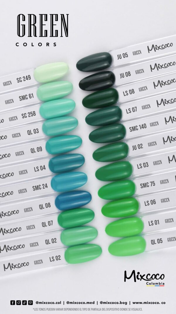 Esmalte Mixcoco Verde 15ml Semipermanente - Image 2