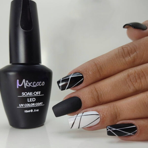 ESMALTE MIXCOCO SMC 144 NEGRO 15ml Semipermanente - Image 2