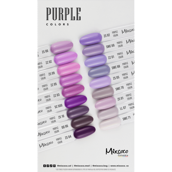 Esmalte Mixcoco Morado 7.5ml Semipermanente Nueva Presentación - Image 2