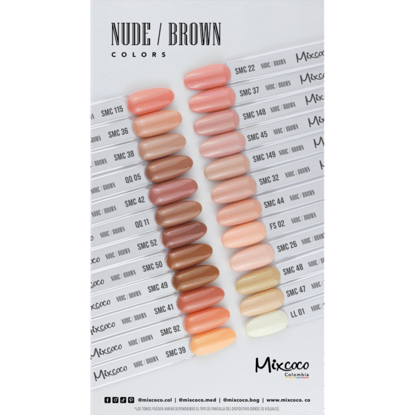 ESMALTE MIXCOCO NUDE Y TIERRA 7.5ml Semipermanente Nueva Presentación - Image 2
