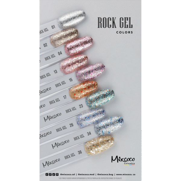 Esmalte Mixcoco Rock Gel 7.5ml Semipermanente Alto Brillo - Image 2