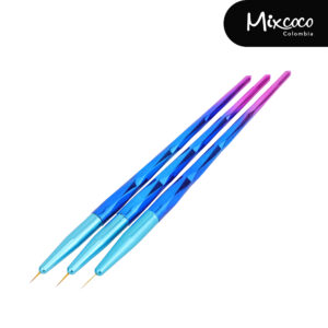 Set x3 Pinceles Liner Azul Tornasol